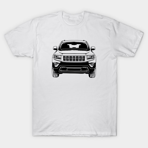 Grand Cherokee Sketch Art T-Shirt by DemangDesign